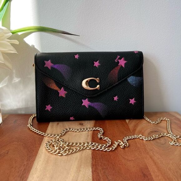 NWT Coach Tammie Clutch Crossbody With Disco Star Print - Picture 2 of 7